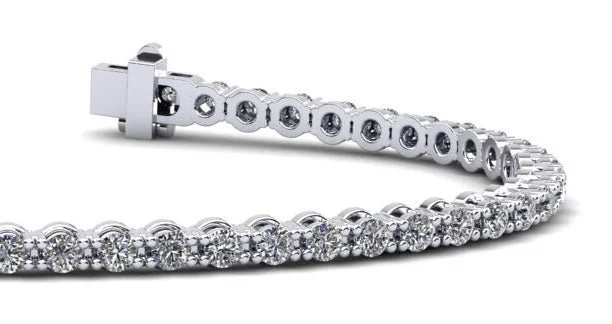 Classic Link Diamond  Tennis Bracelet with 4.95 ct.(finished) 3.1mm