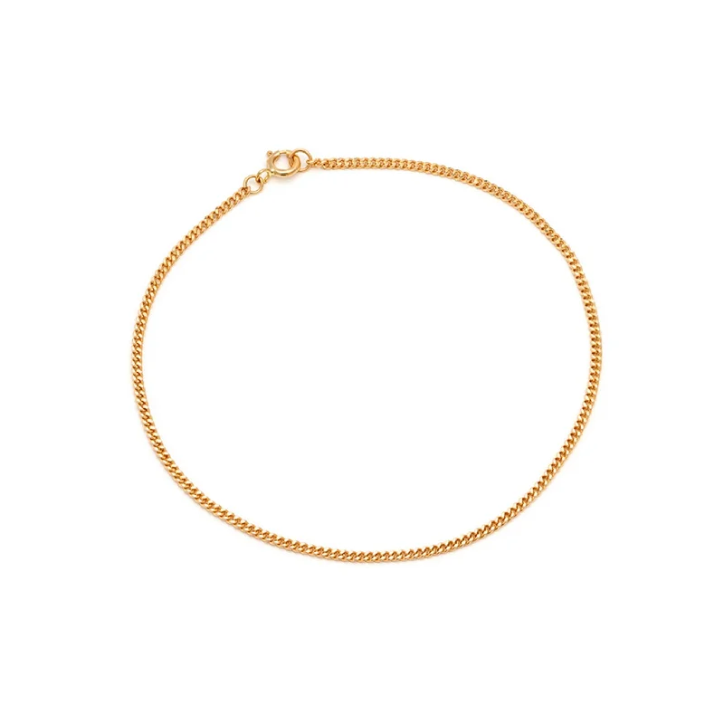 Curb Chain Bracelet | Solid 14k Gold