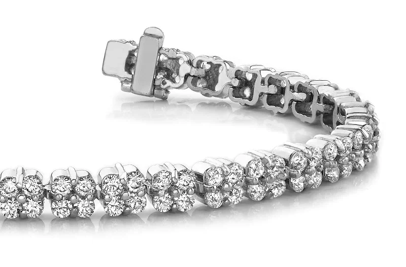 Diamond Squares Diamond Bracelet with 4.96 ct.(finished) 2mm