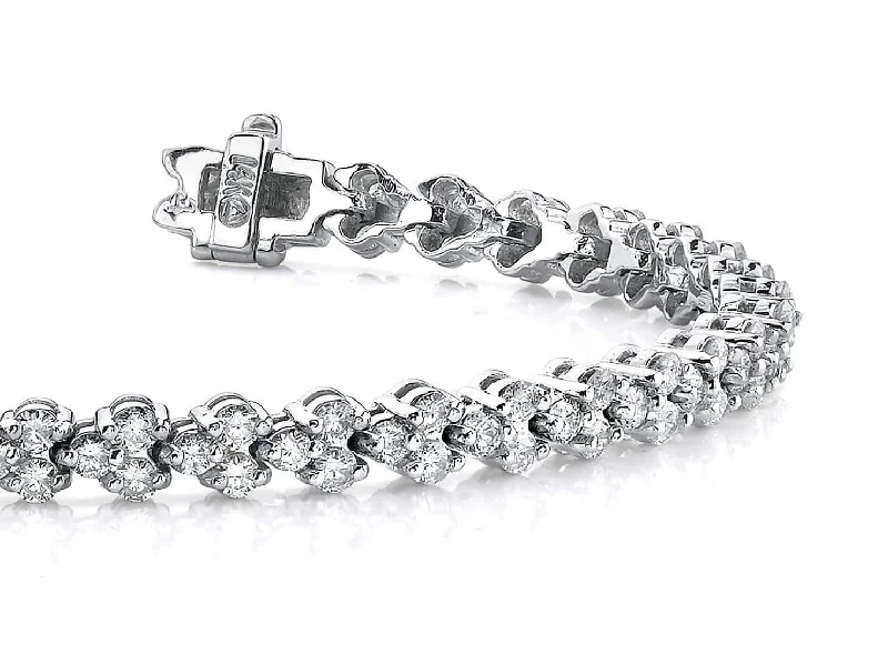 Double Diamond Stacked Diamond Bracelet with 5.02 ct.(finished) 2.25mm