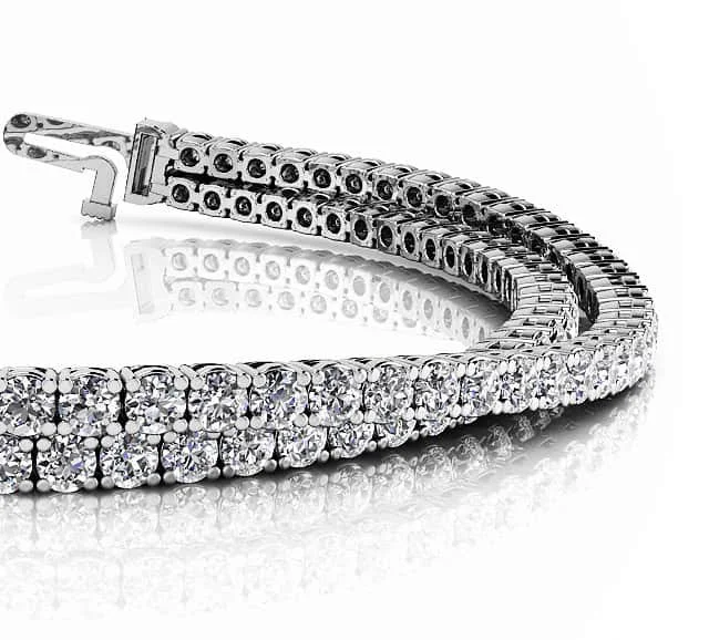 Double Strand Flexible Diamond Bracelet with 4.62 ct.(finished) 1.9mm