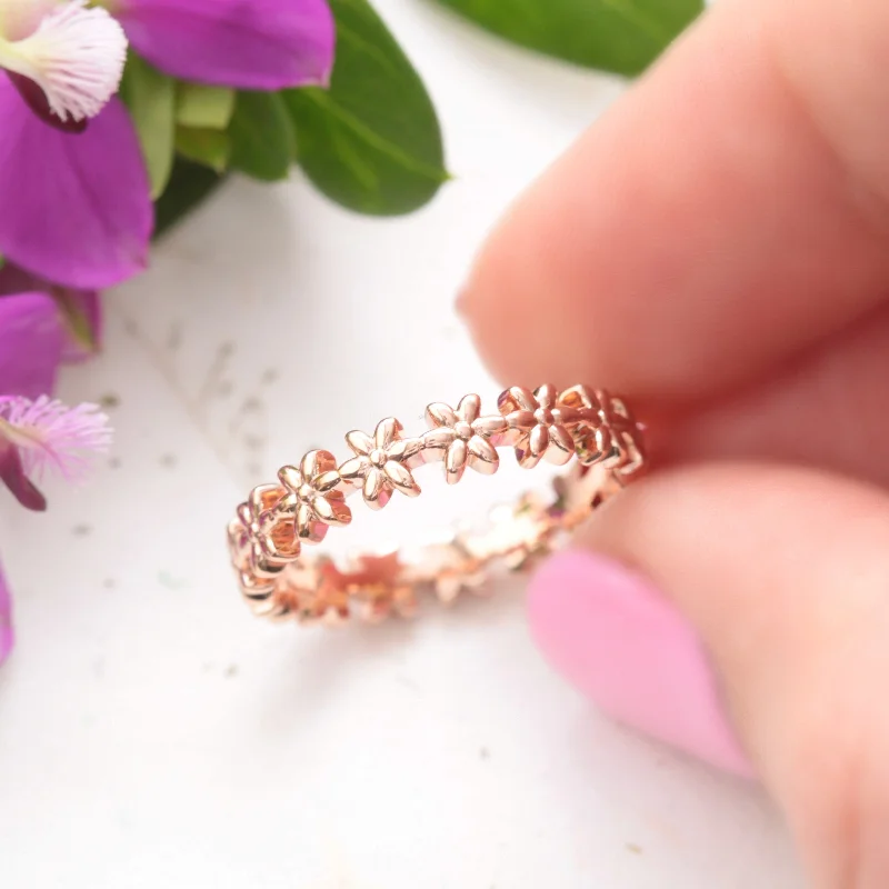 Eternity Flower Wedding Band