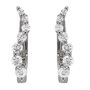 Yellow Gold Chain Fashion Diamond Earring