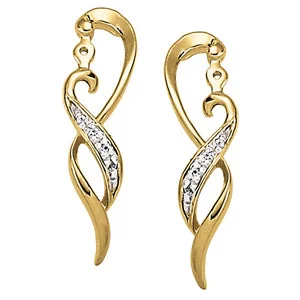 Layered Gold Pendant Fashion Diamond Earring