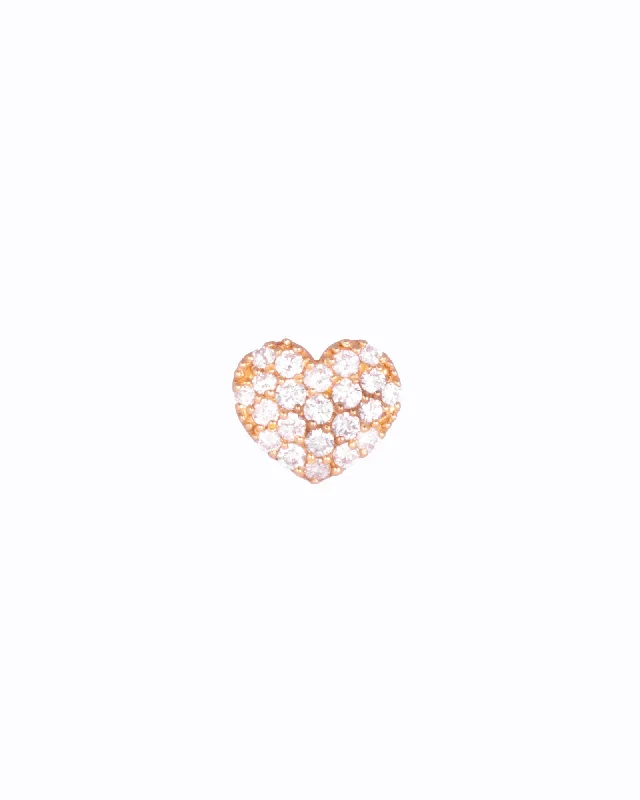 Antique Gold Bracelet Heart 18K Gold, Whitegold or Rosegold Stud w. Diamonds