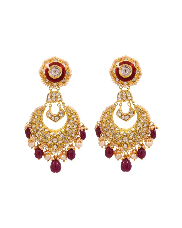 Trendy Hoop Earrings Jalak Polki Chandbalis