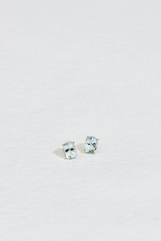 Heart Shaped Pendant JP OVAL AQUAMARINE STUDS