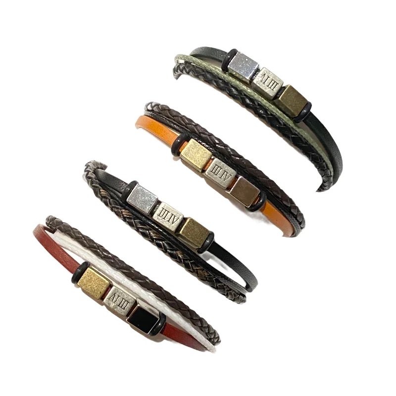 Karen Roman Bar Leather Bracelet