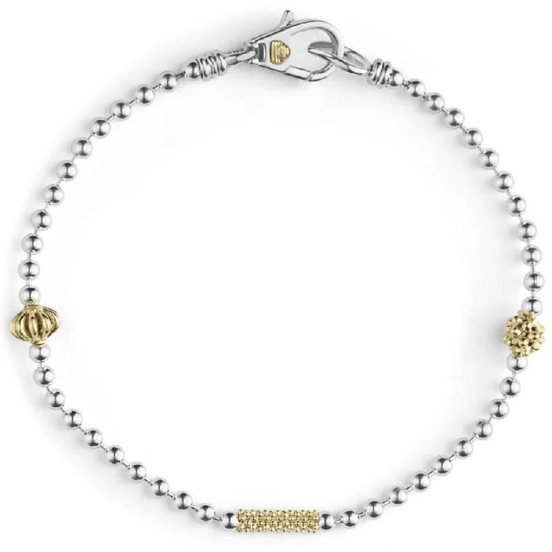 Lagos Caviar Icon Two-Tone Caviar Beaded Bracelet