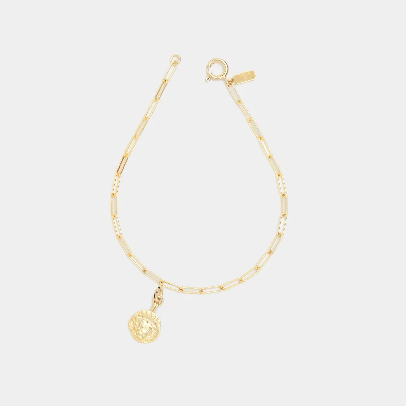 Medusa Charm on Cairo Bracelet in Gold