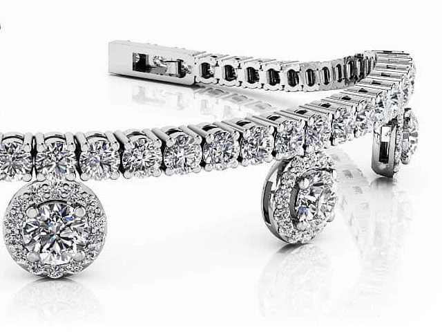 Midnight Dreams Diamond Charm Diamond Bracelet with 4.35 ct.(finished) 1mm, 2.4mm, 3.7mm