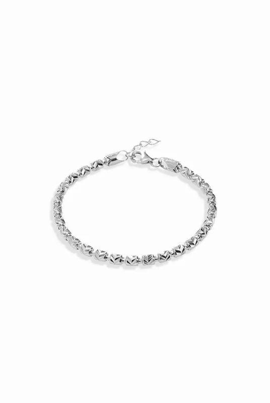 Diamond Cut Barrel Bracelet