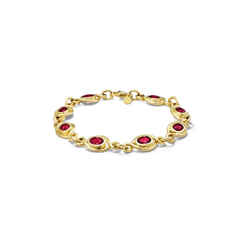 Orpheus Bracelet Yellow Gold - Garnet