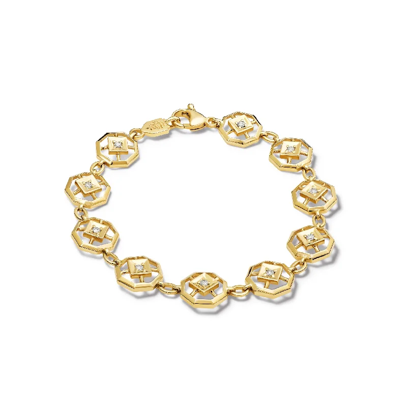 Parquet Bracelet Yellow Gold - Diamond