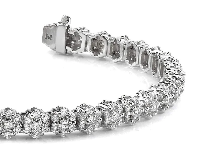 Pentagon Diamond Bracelet with 4.55 ct.(finished) 1.5mm, 2mm