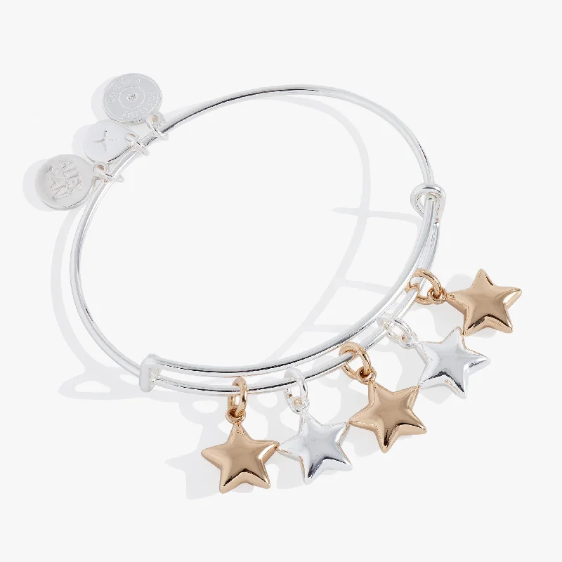 Puffy Star Multi-Charm Bangle