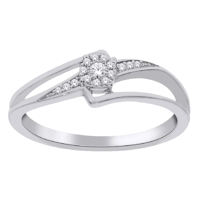 10K white gold 0.08 CTw DIAMOND PROMISE RING