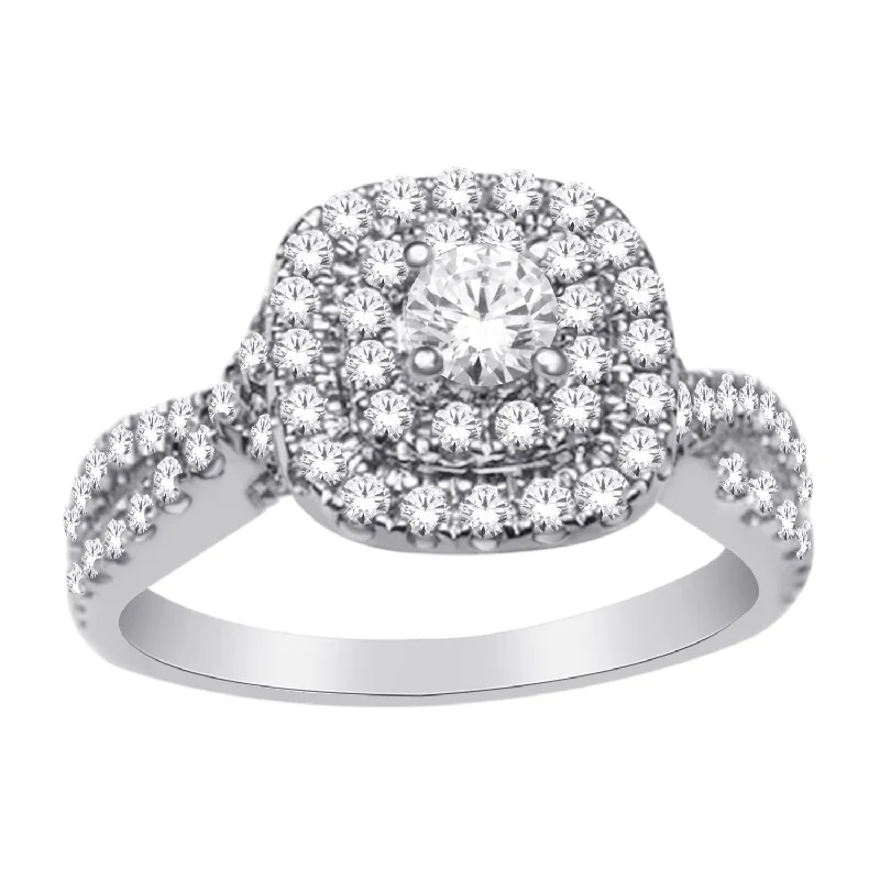 14K white gold 2.00 CTw DIAMOND ENGAGEMENT RING