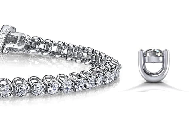 Scoop Link Diamond  Tennis Bracelet with 5.06 ct.(finished) 3mm