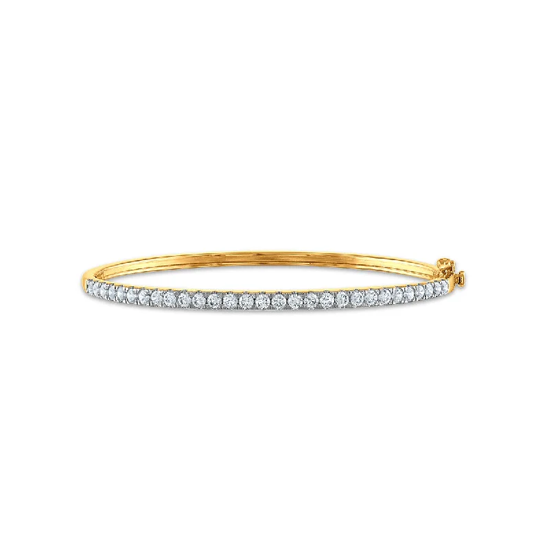 Signature EcoLove 2 CTW Lab Grown Diamond 7.25-inch Bangle Bracelet in 14KT Yellow Gold