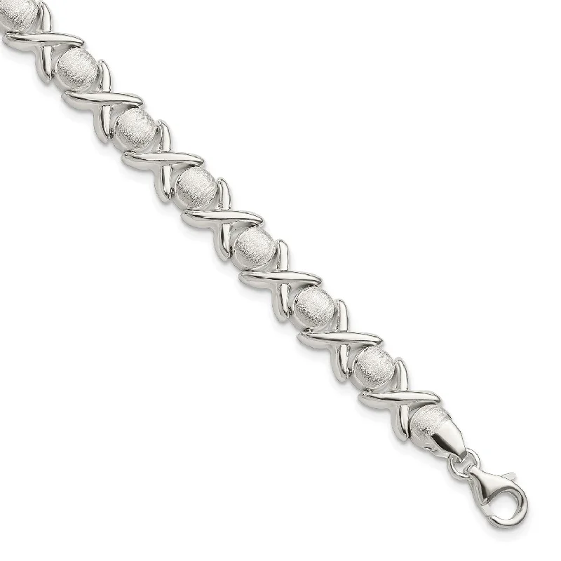 Sterling Silver 7-inch 9MM XOXO Bracelet