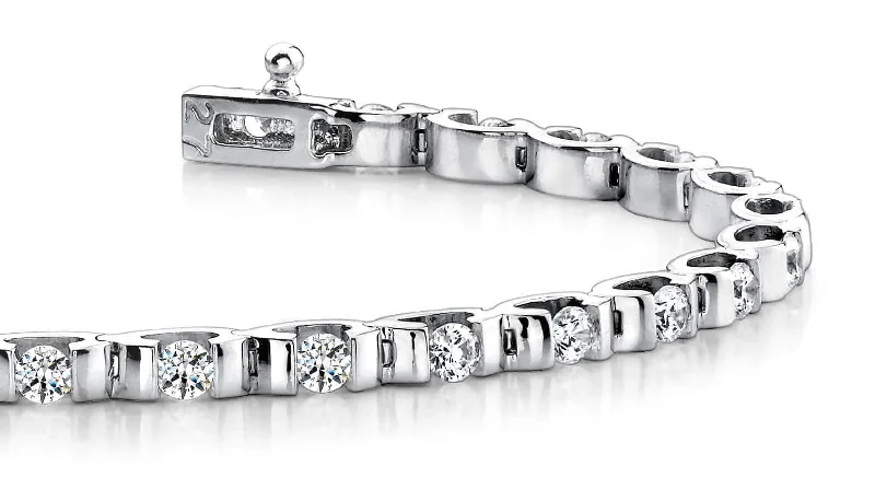 Tension Set Diamond Bracelet with 3.92 ct.(finished) 2.8mm