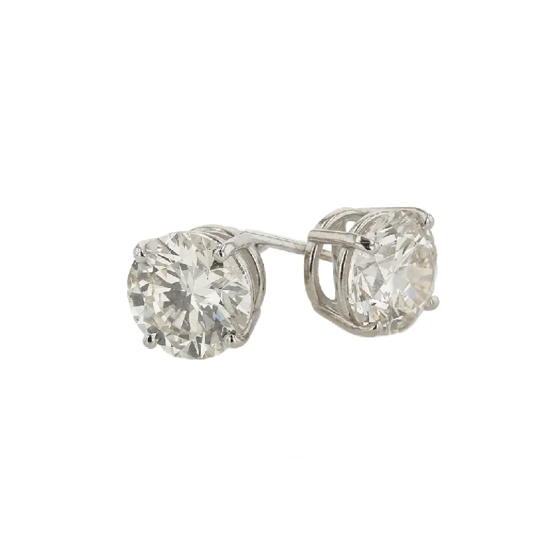 Classic Pearl Necklace "The Louise Diamond Earring Studs"  4.04CTTW RBS I SI1 14KWG