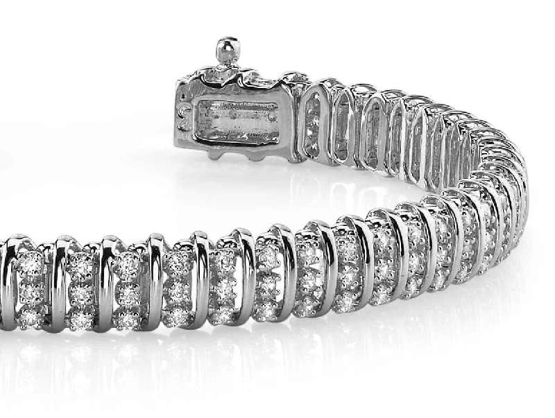 Triple Illusion Diamond Bracelet with 3.90 ct.(finished) 1.75mm