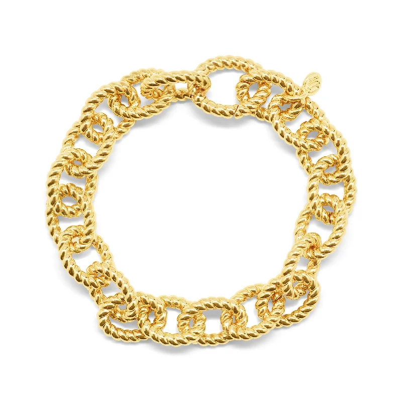 Victoria Small Chain Bracelet, 8" - Gold